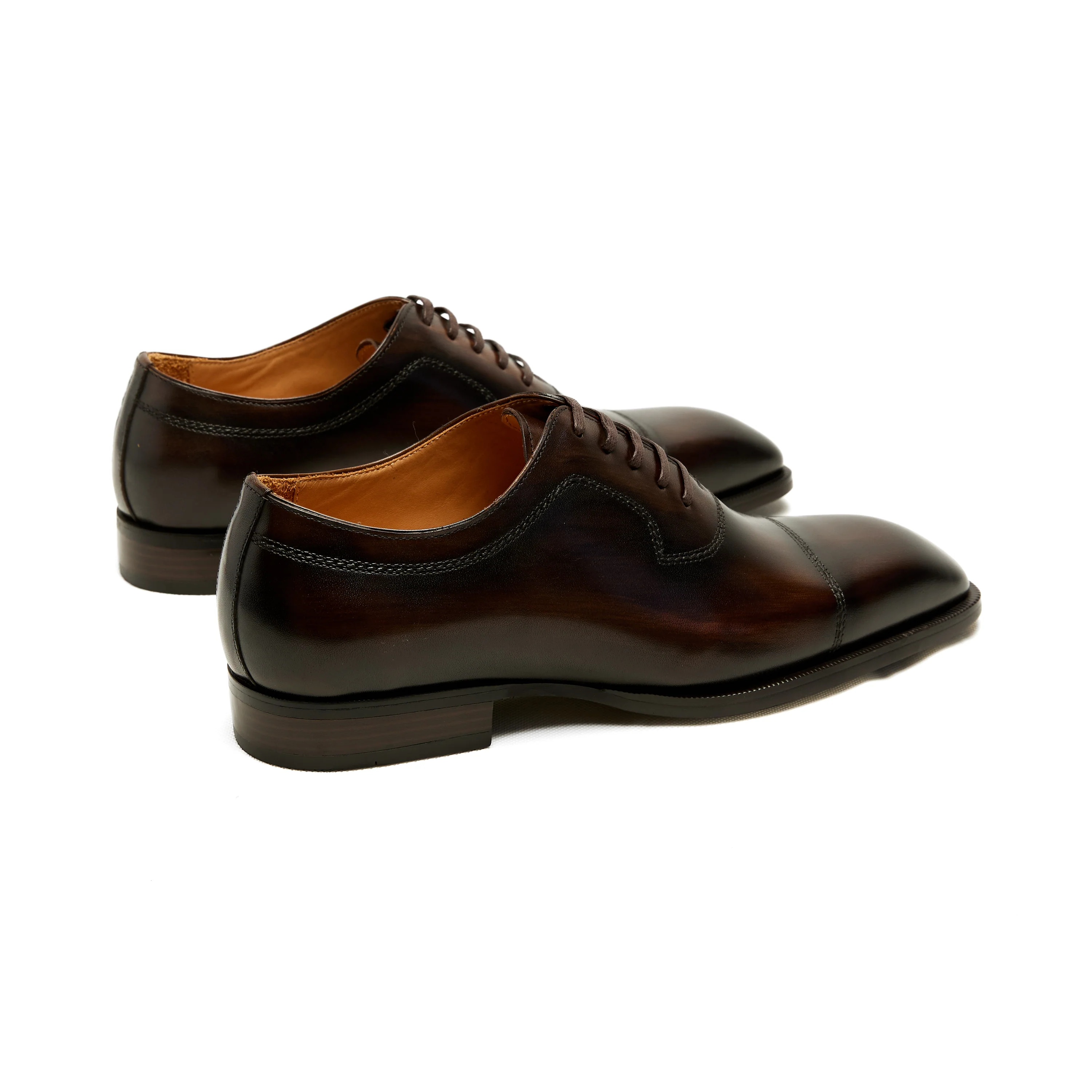 Lupo Bianco Cap-Toe Oxford – Classic Black & Deep Espresso - Image 3