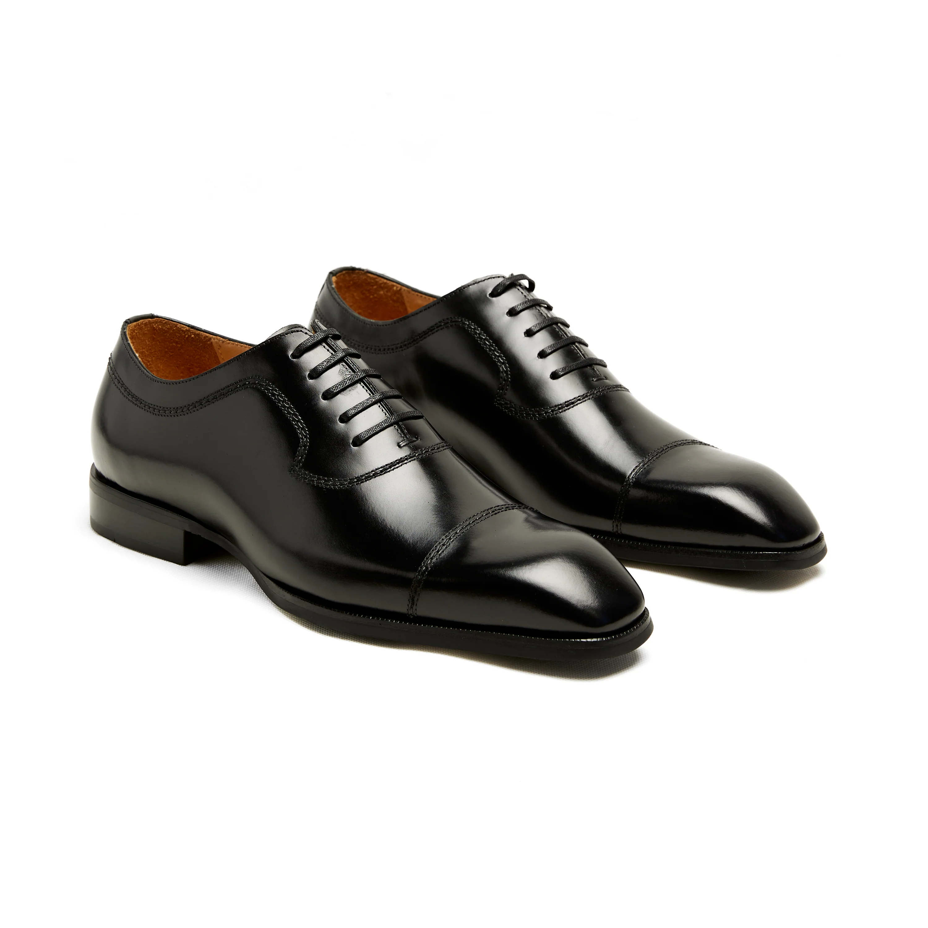 Lupo Bianco Cap-Toe Oxford – Classic Black & Deep Espresso - Image 4